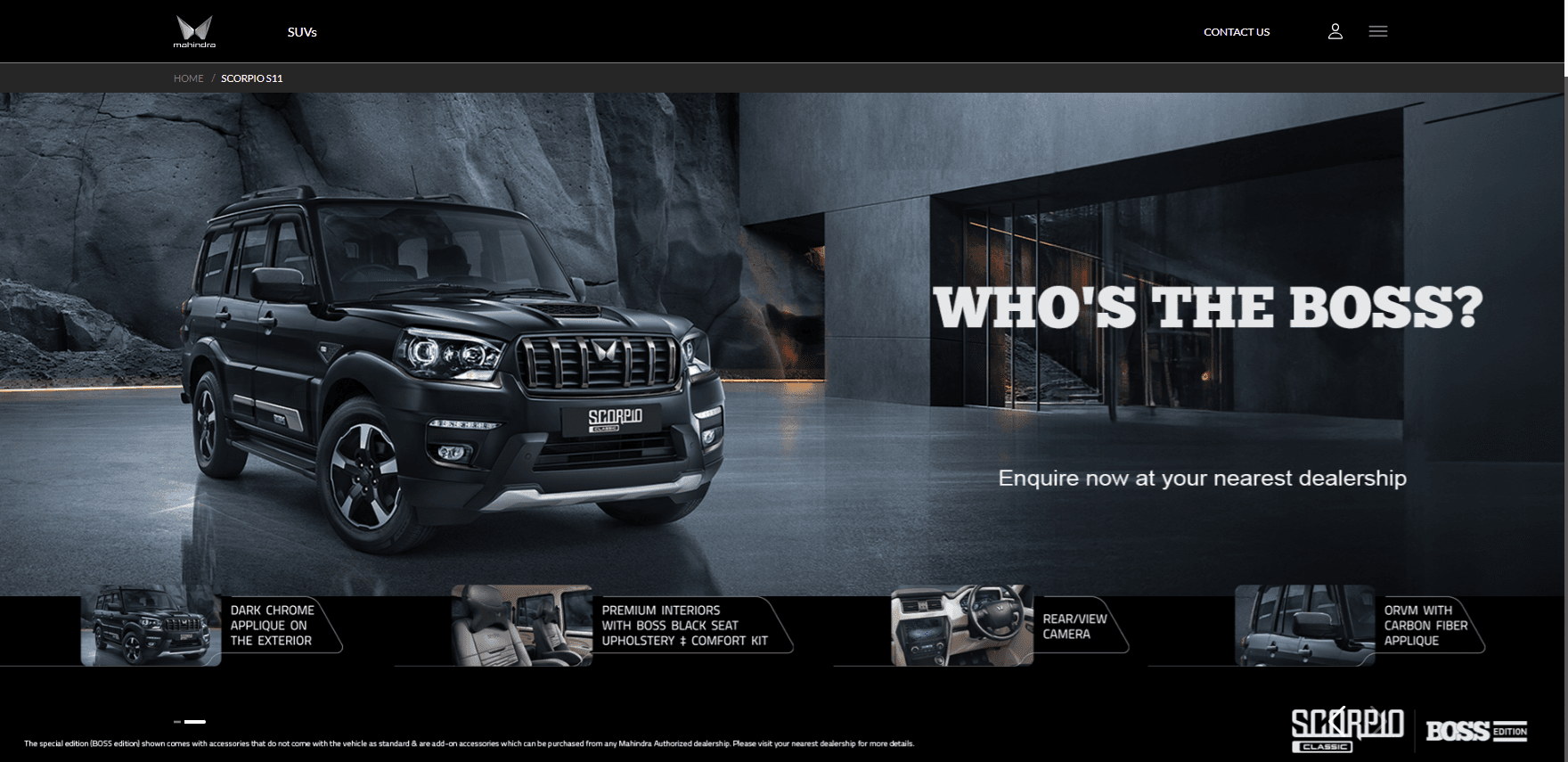 Scorpio Classic Landing Page
